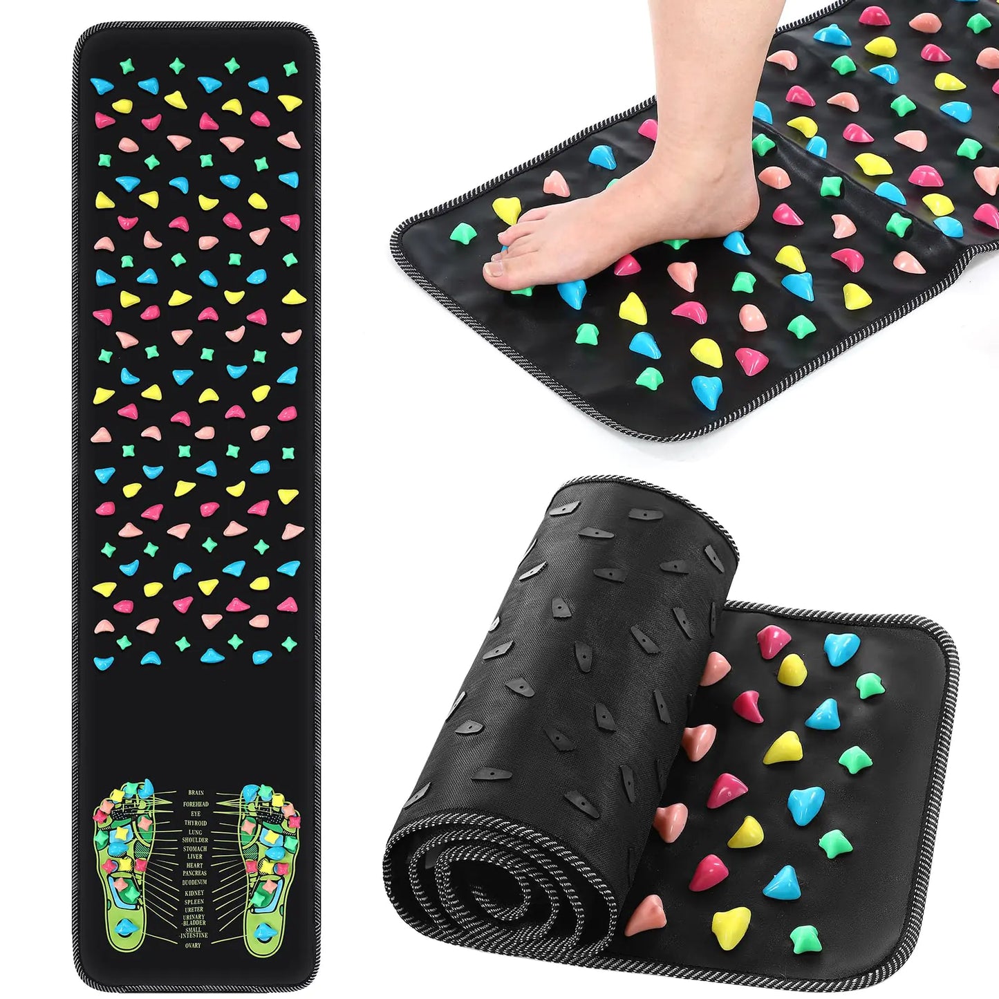 Foot Massage Mat – Reflexology Acupressure Mat (55.12 x 13.78 in) | Relaja Pies y Reduce Tensión