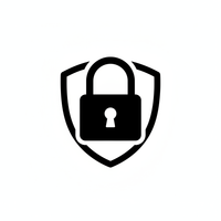 Icono de Seguridad Negro
