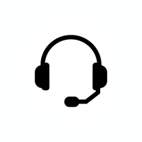 Icono de Soporte Negro